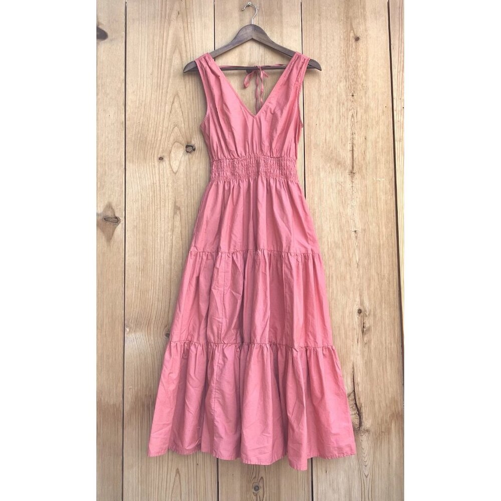 Maeve Anthropologie EUC Coral Tiered Long Dress Sz 0